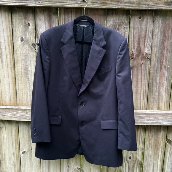 Burberry’s vintage wool blazer, navy blue, size 46 - Picture 1 of 9